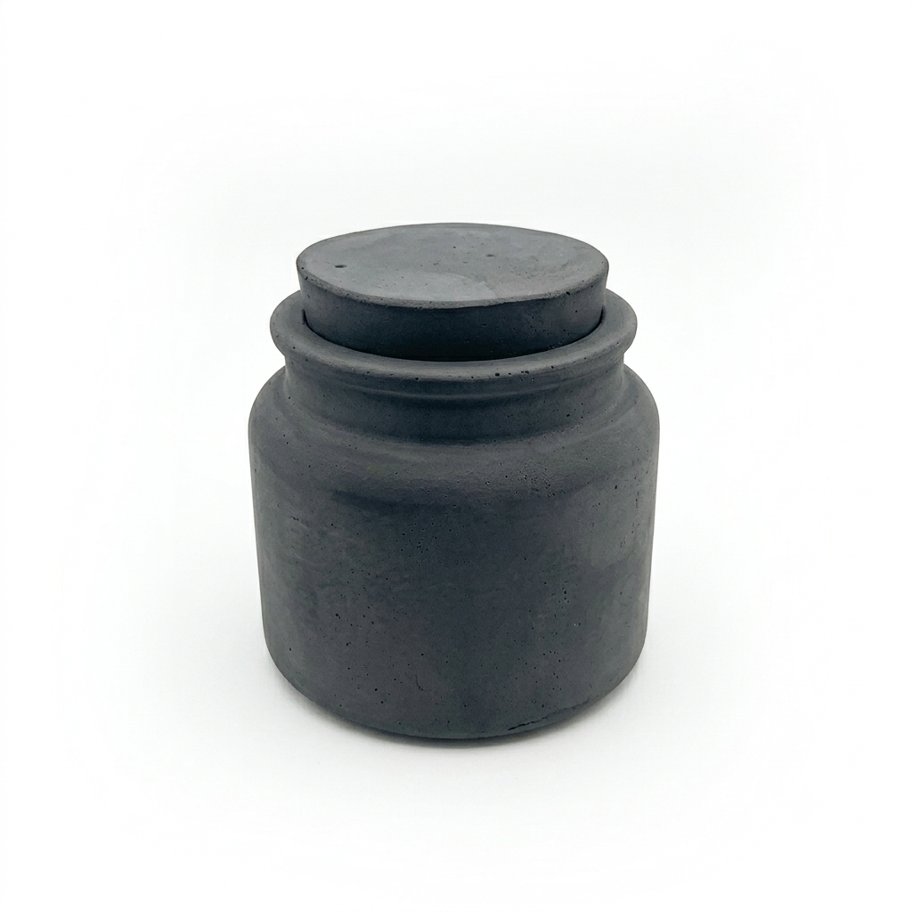 Gipsdösal mit Deckl schwarz